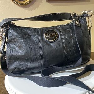 Coach crossbody. Black leather gently used